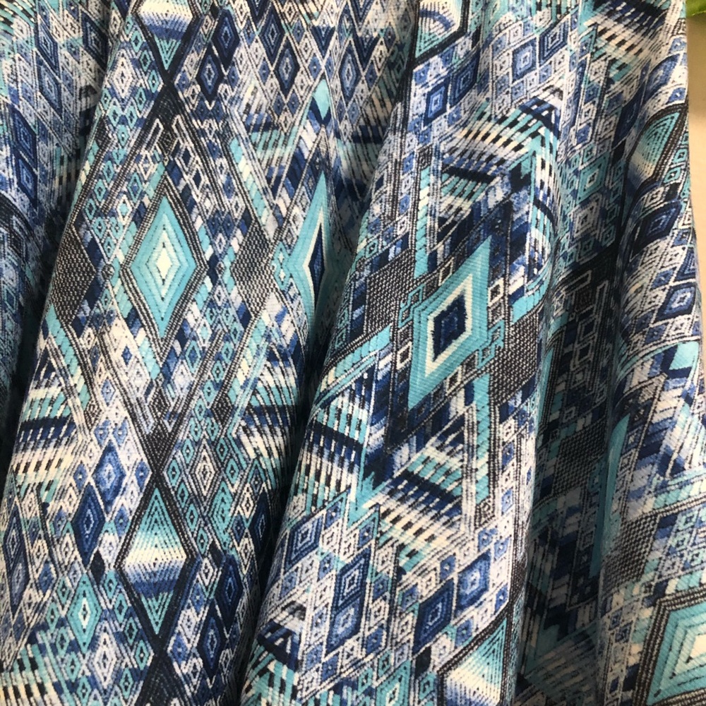 Wet Seal Blue Patterned Mini Skirt - Picture 2 of 3